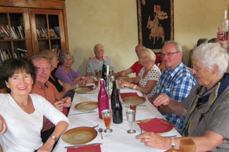 Repas de 'fin de stage' au restaurant auberge Logis de Mirepoix.